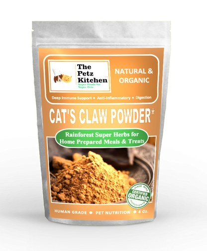 Cat'S Claw Powder Immune & Inflammation Support* The Petz Kitchen Organic & Human Grade Ingredients For Home Prepared Meals & Treats