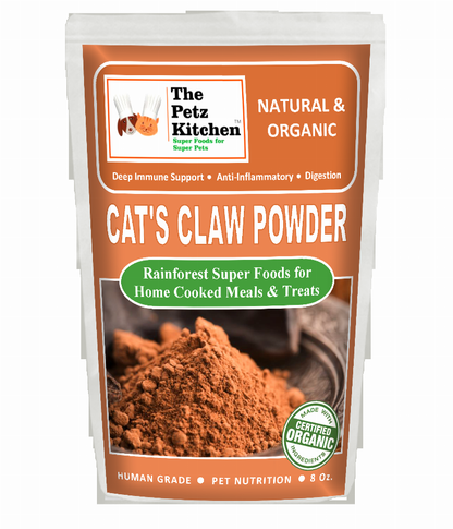 Cat'S Claw Powder Immune & Inflammation Support* The Petz Kitchen Organic & Human Grade Ingredients For Home Prepared Meals & Treats