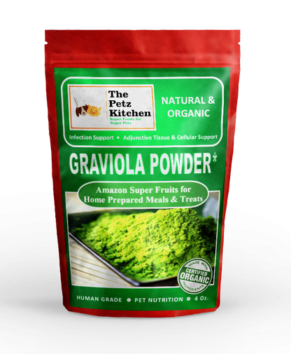 Graviola Leaf & Stem Powder - Infection, Adjunctive Tissue & Cellular Support* - The Petz Kitchen - Organic Human Grade Ingredients For Home Prepared Meals & Treats