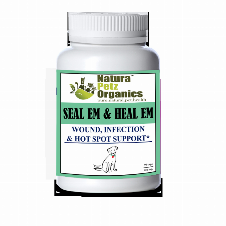 Seal Em & Heal Em Capsules Dog Cat & Small Animal*  Wound, Infection & Hot Spot Support*