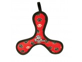 Tuffy Jr Boomerang Durable Dog Toy Red Paw 1ea/8 in