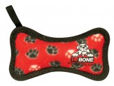 Tuffy Jr Bone Durable Dog Toy Red Paw 1ea/6.2 in