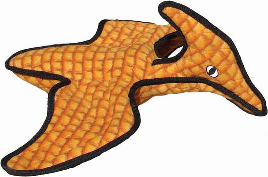 Tuffy Dinosaur Pterodactyl Durable Dog Toy Orange 1ea/23 in