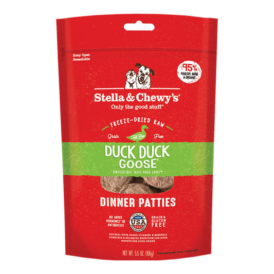 Stella And Chewys Dog Freeze-Dried Duck Dinner Patties 5.5oz.