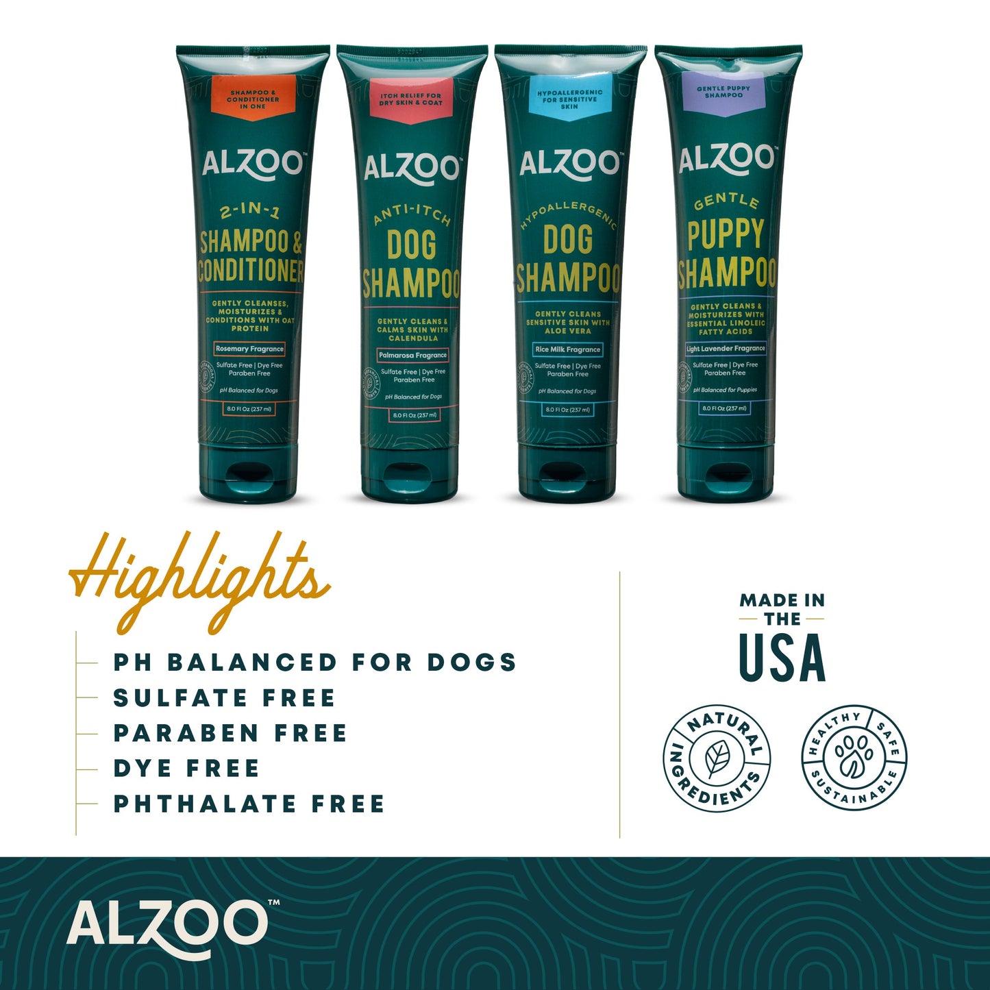 Alzoo Plant-Based Shampoo Gentle Puppy 8oz.