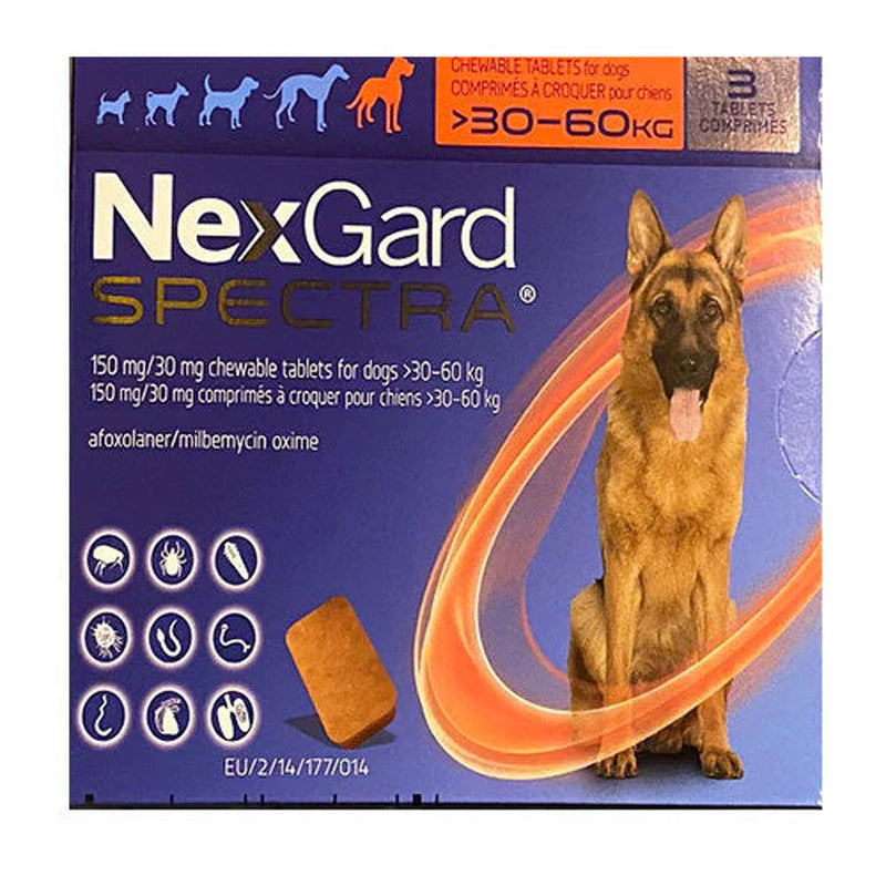 Nexgard Spectra Flea & Tick Chewables for Extra Large Dogs Weighing 30-60 Kg (66-132 Lbs)