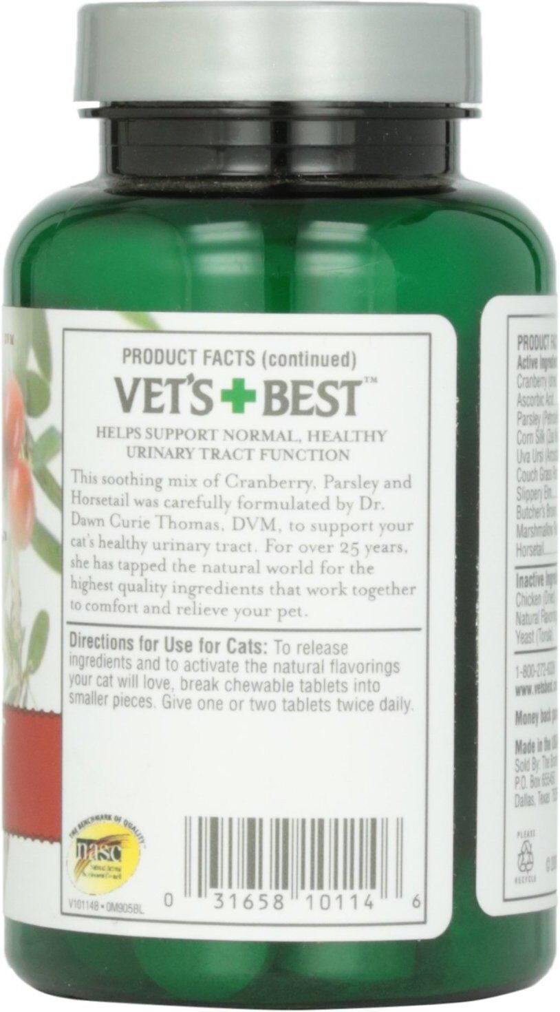 Vet's Best Urinary Tract Support Tablets for Cats 1ea/60 Tablets