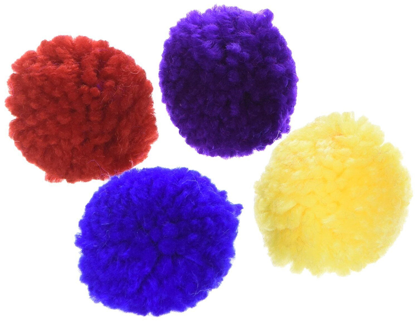 Spot Wool Pom Poms Cat Toy with Catnip Assorted 1.5 in 4 Pack