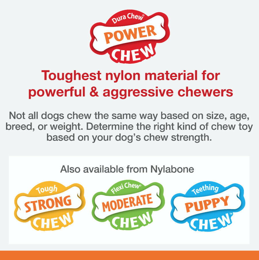 Nylabone Flavor Frenzy Power Chew Triple Pack Chili Cheese Dog, Popcorn & Cherry 1ea/SMall/Regular - Up To 25 Ibs.