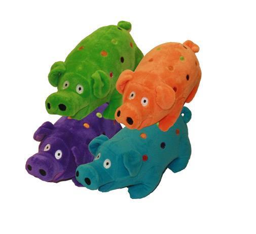 Multipet Globlets Plush Dog Toy Pig Assorted 1ea/9 in