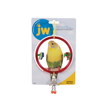 JW Pet ActiviToy Ring Clear Bird Toy Multi-Color 1ea/SM/MD