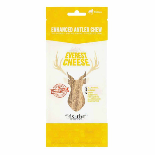 This & That Dog Enhanced Antler Chew Everest Cheese Medium