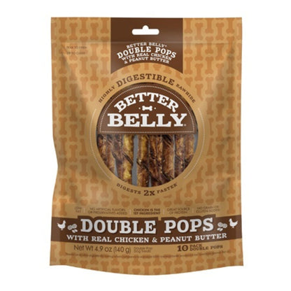 Better Belly Double Pops Peanut Butter 10 count