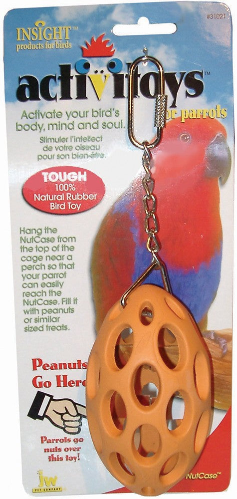 JW Pet ActiviToy Nutcase Bird Toy Orange/Silver 1ea/LG