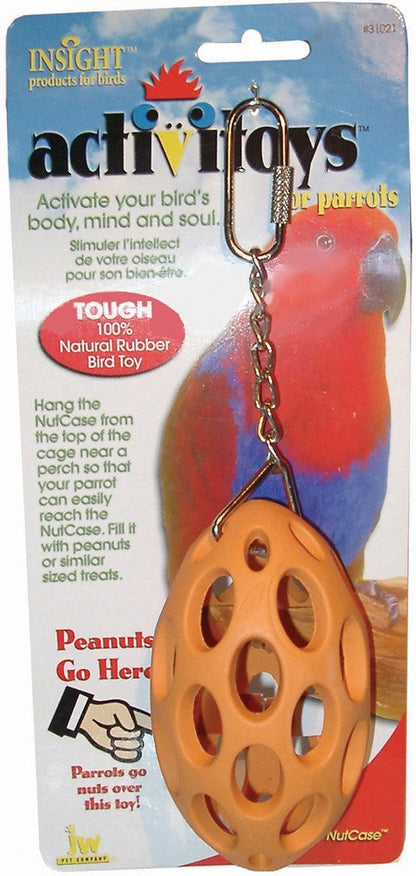 JW Pet ActiviToy Nutcase Bird Toy Orange/Silver 1ea/LG