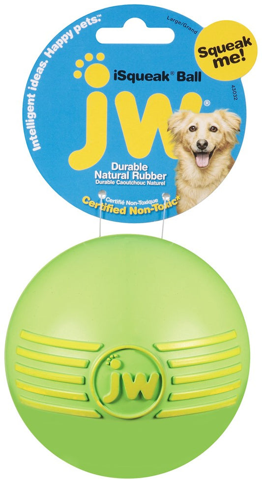 JW Pet iSqueak Ball Dog Toy Assorted 1ea/LG