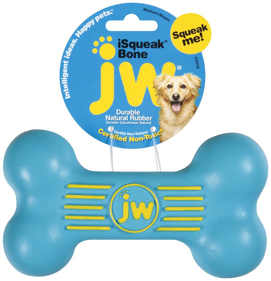 JW Pet iSqueak Bone Dog Toy Assorted 1ea/MD