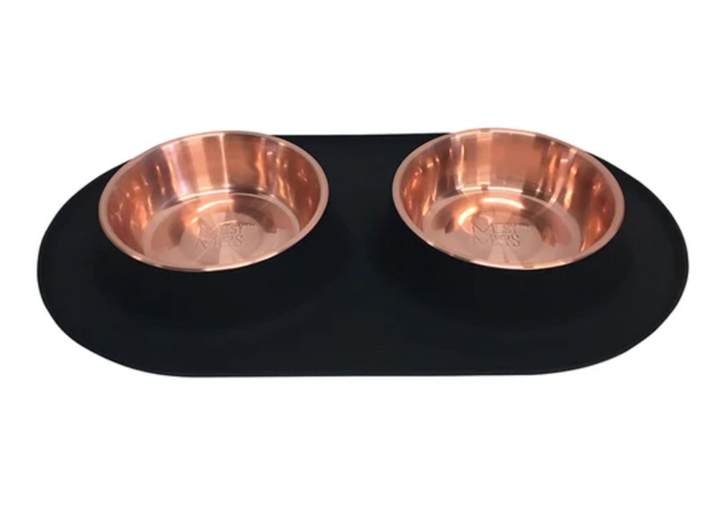 Messy Mutts Dog Silicone Double Feeder With Copper Medium