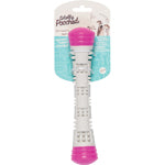 Messy Mutts Totally Dog Chew N Squeak Stick Grey Pink Small