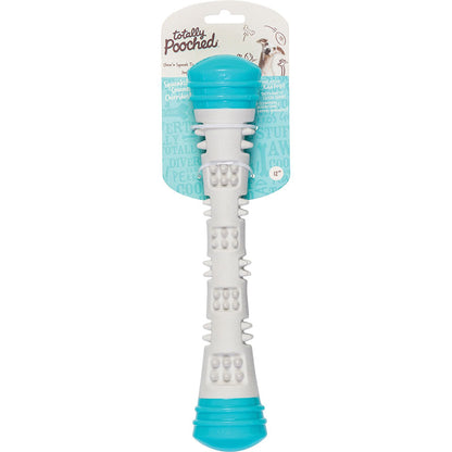 Messy Mutts Totally Dog Chew N Squeak Stick Grey Teal Large