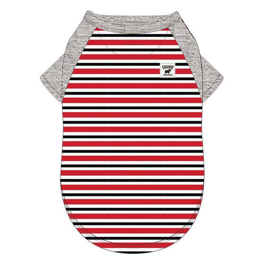 Canada Pooch Dog Henley Tee Stripe 10