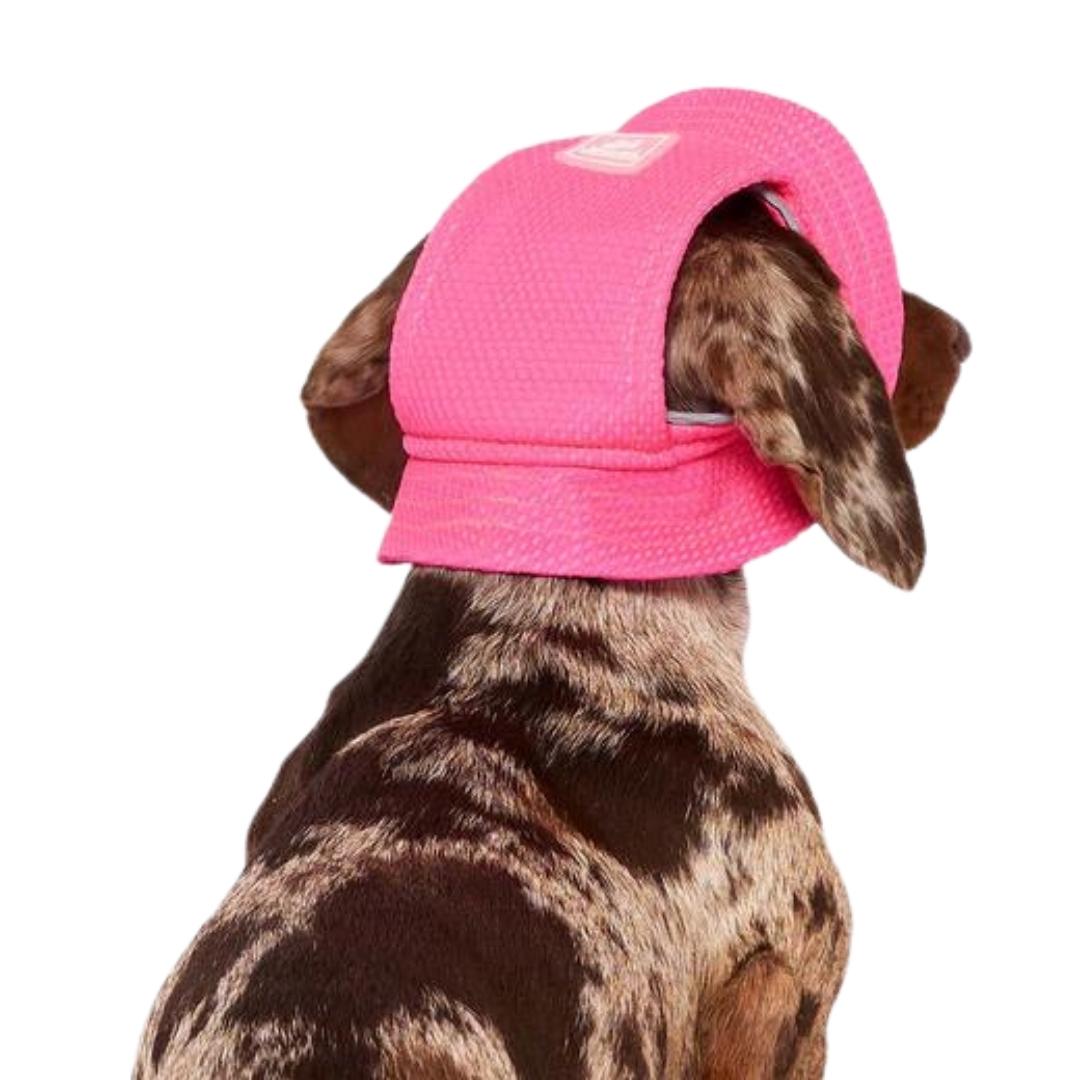 Canada Pooch Dog Cooling Bucket Hat Neon Pink LG