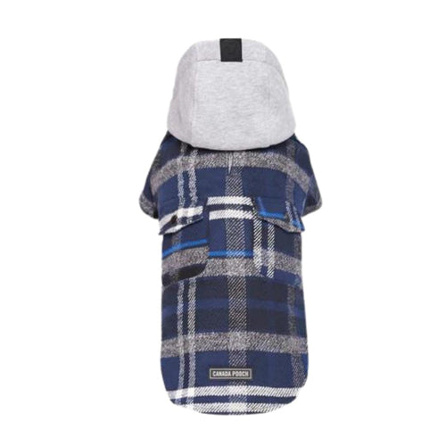 Canada Pooch Dog The Shacket - Blue Plaid 8