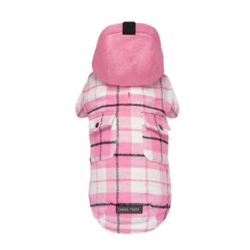 Canada Pooch Dog The Shacket - Pink Plaid 8