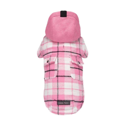 Canada Pooch Dog The Shacket - Pink Plaid 20