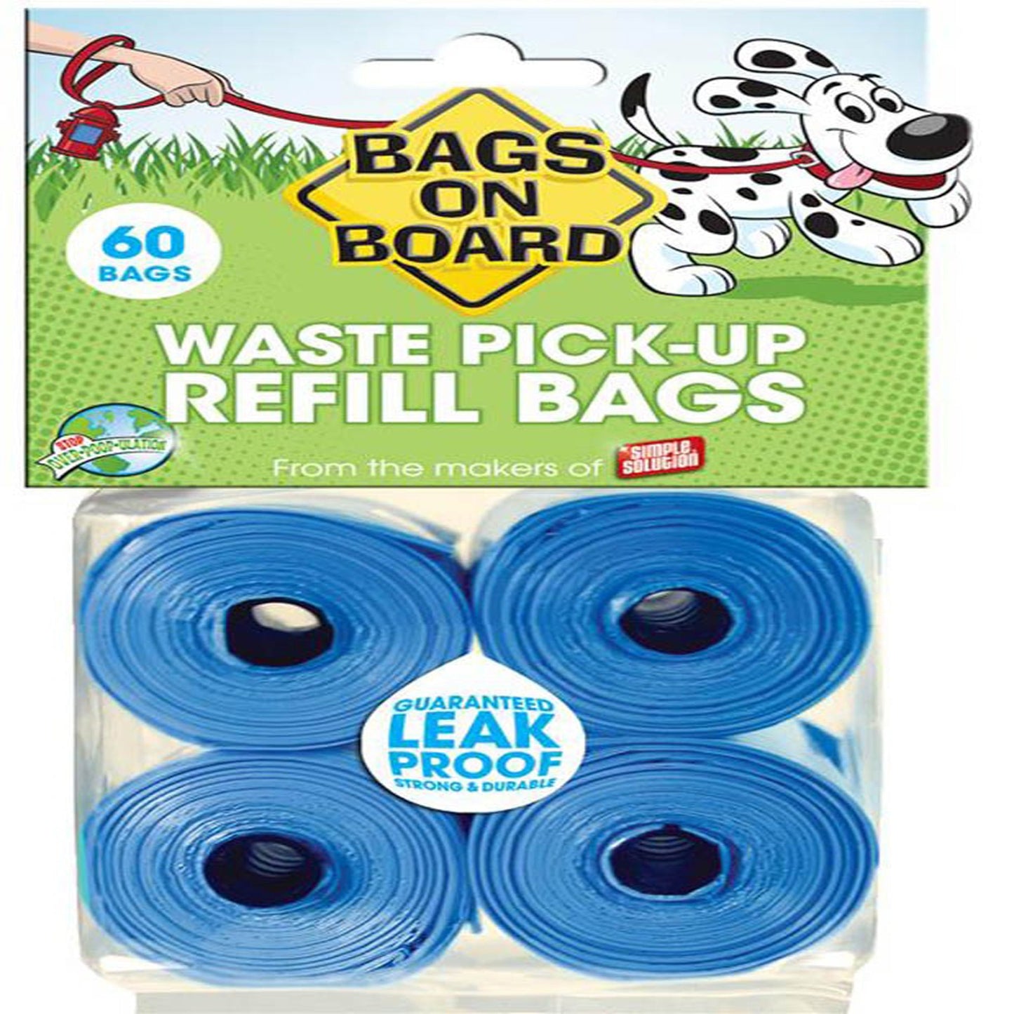 Bags on Board Waste Pick-up Bags Refill Blue 1ea/60 ct