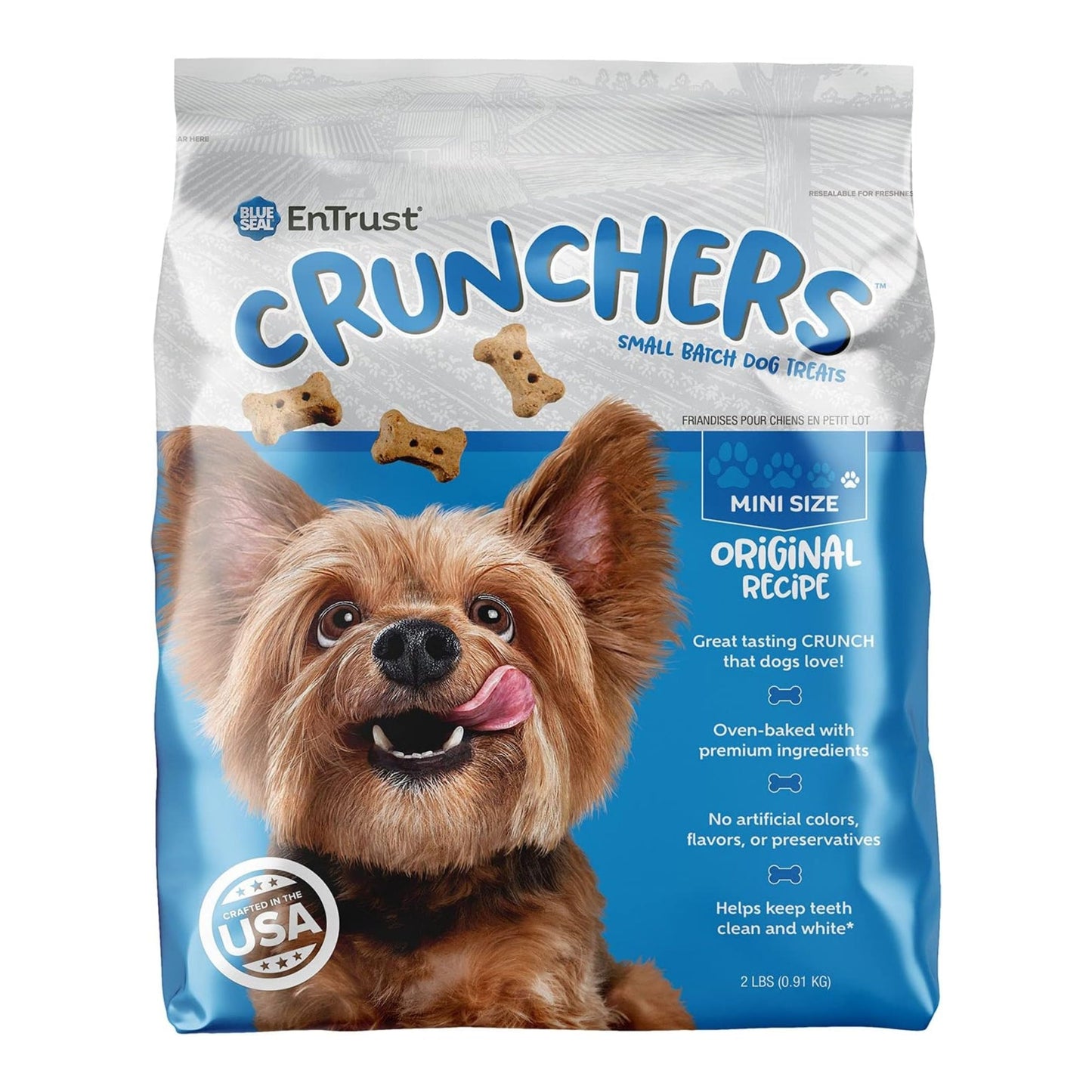 Blue Seal Entrust Crunchers Small Batch Dog Treats Original Mini - 2Lbs.