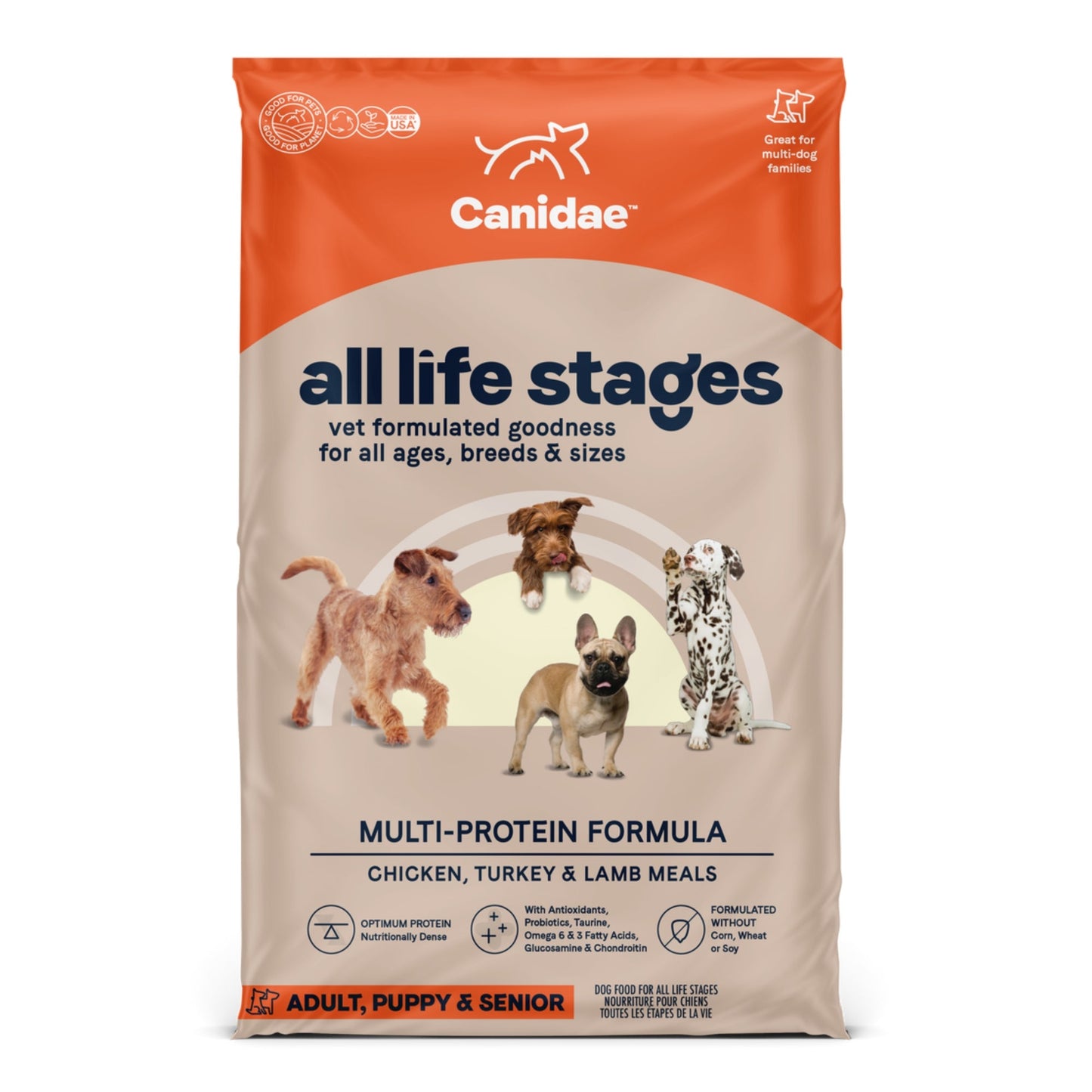 All Life Stages Multi-Protein Dog Food Chicken/Turkey/Lamb 15Lbs.