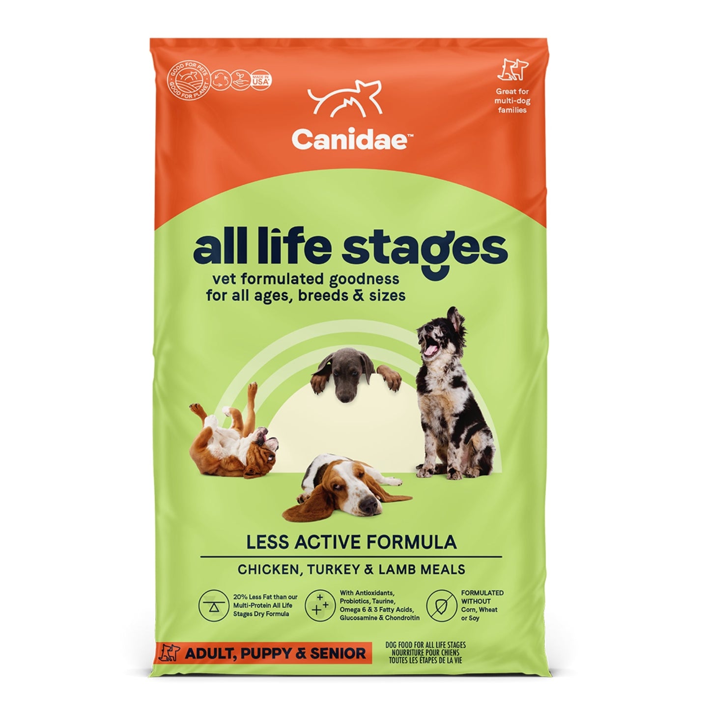 All Life Stages Less Active Dog Food Chicken/Turkey/Lamb 15Lbs.