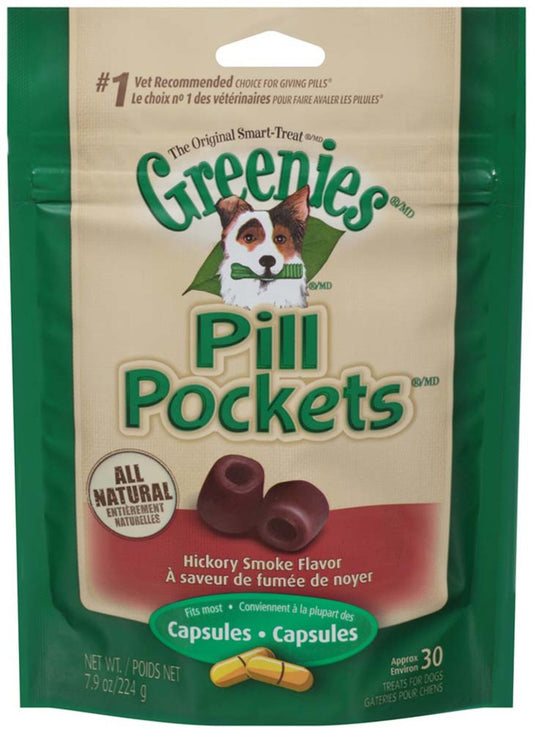 Greenies Pill Pockets for Capsules Hickory Smoke 1ea/30 ct, 7.9 oz