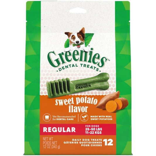 Greenies Dog Dental Treats Regular Sweet Potato 1ea/12 oz, 12 ct