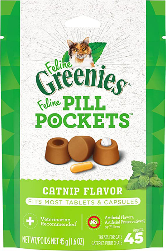 Greenies Feline Pill Pockets Cat Treats Catnip 1ea/1.6 oz