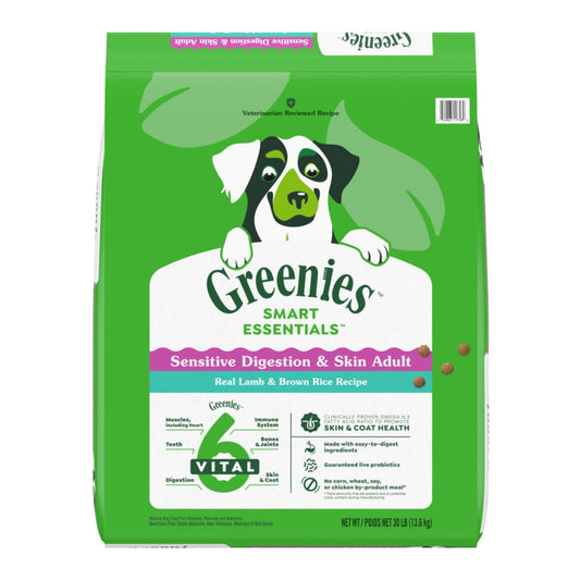 Greenies Smart Essentials Sensitive Digestion & Skin Dry Dog Food Lamb, 1ea/30 lb