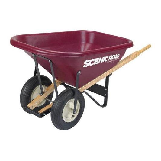 Scenic Road Dual Wheel Wheelbarrow Ribbed Tire 8 CF