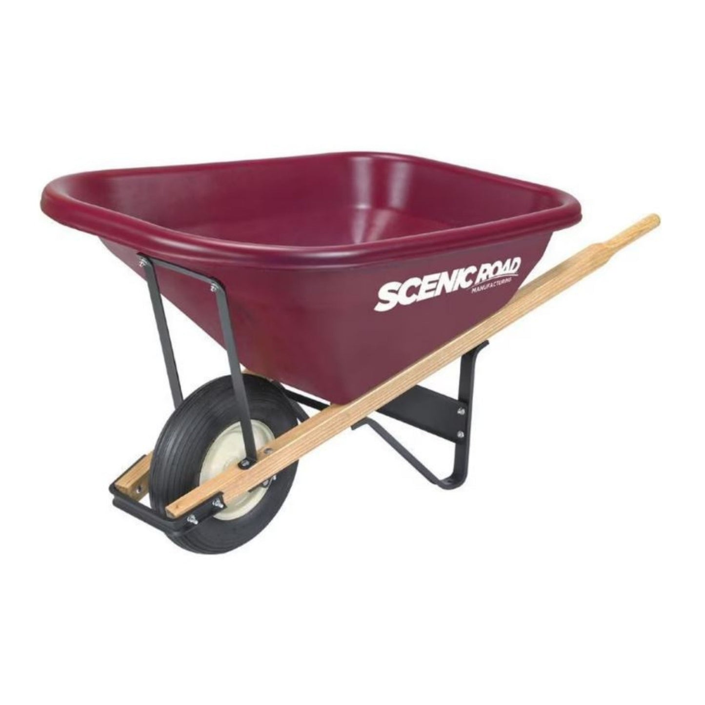 Scenic Road Single Wheel Wheelbarrow Ribbed Tire 8 CF