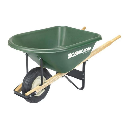 Scenic Lane Single Wheel Wheelbarrow Ribbed Tire 6 CF