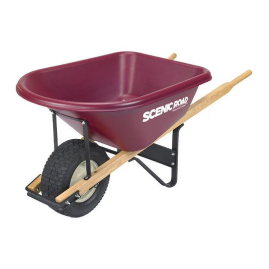 Scenic Road Single Wheel Wheelbarrow Turf Tire 6 CF