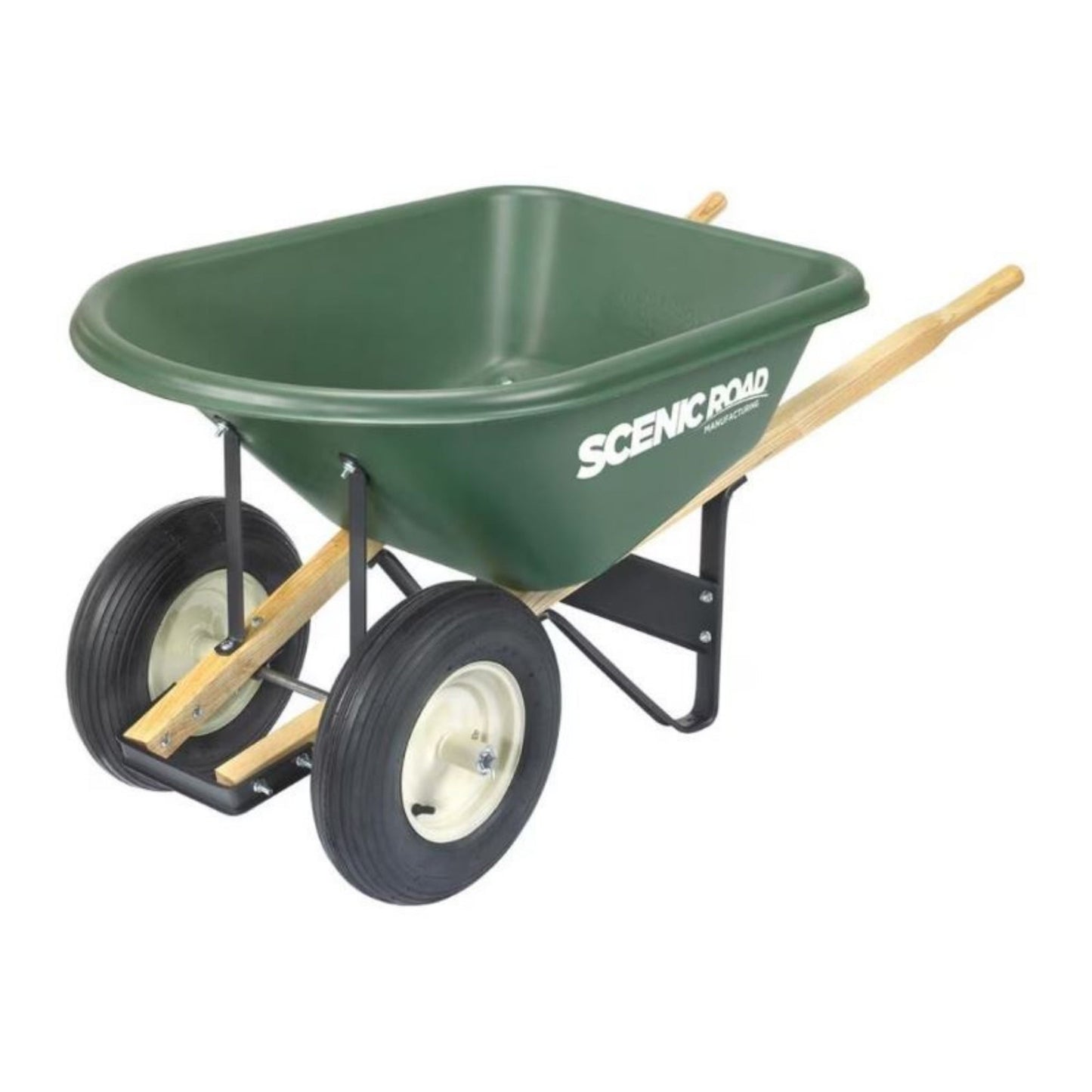 Scenic Lane Dual Wheel Wheelbarrow Ribbed Tire 8 CF