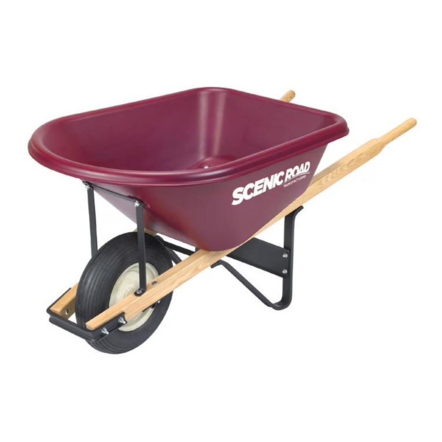 Scenic Road Single Wheel Wheelbarrow Ribbed Tire 6 CF