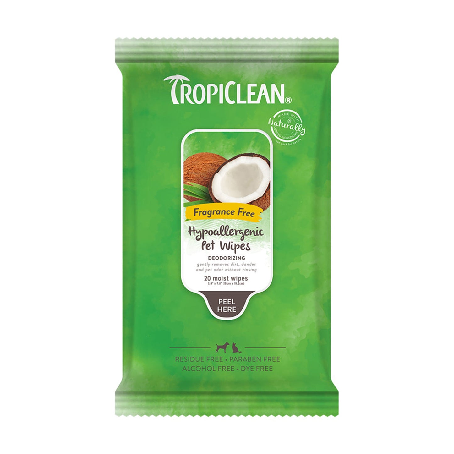 TropiClean Deep Cleaning Wipes for Dogs 1ea/20 ct