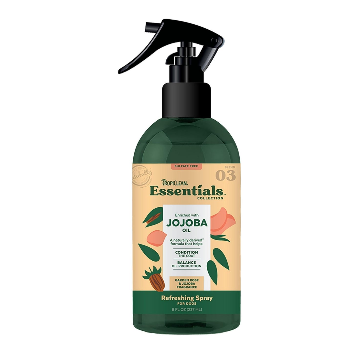 TropiClean Essentials Jojoba Oil Deodorizing Spray 1ea/8 oz