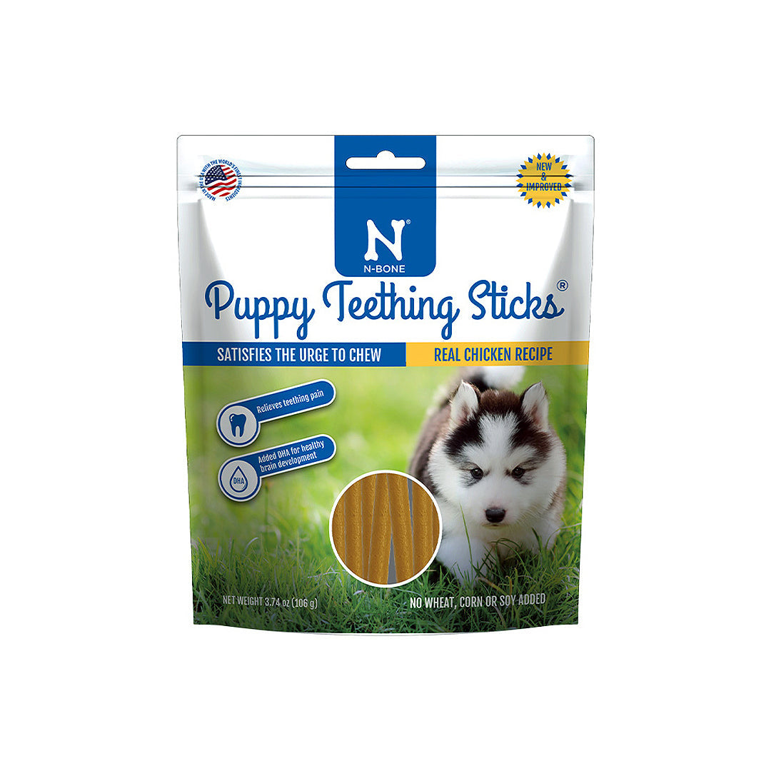 N-Bone Puppy Teething Sticks Chicken 1ea/3.74 oz, Regular