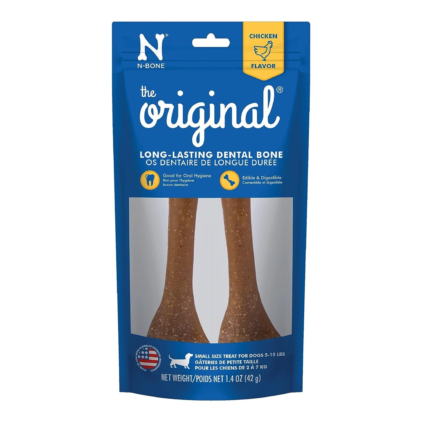 N-Bone The Original Long-Lasting Dental Bone Chicken 1ea/1.4 oz, 2 pk, SM