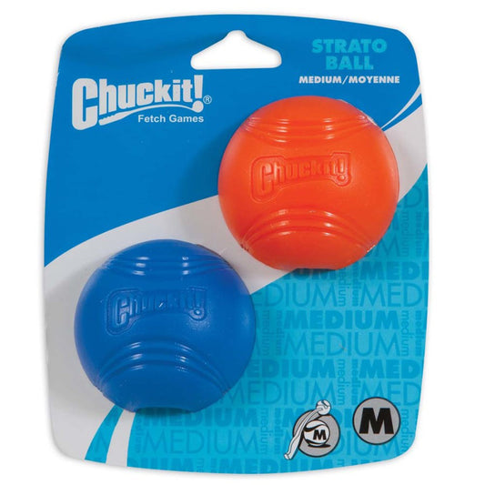 Chuckit! Strato Ball Dog Toy Blue/Orange 1ea/2 pk, MD