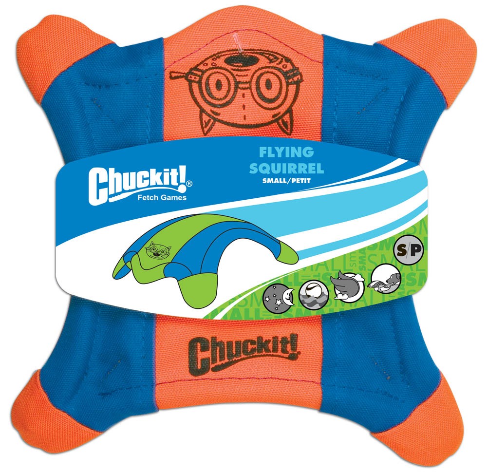 Chuckit! Flying Squirrel Dog Toy Blue/Orange 1ea/SM