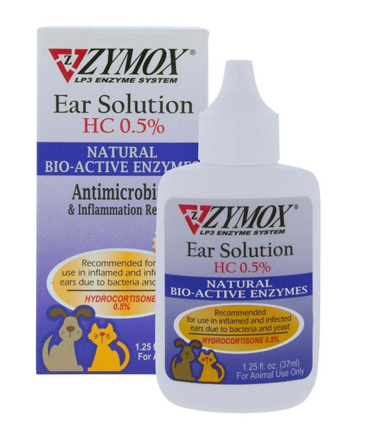 Zymox Ear Solution with .5% hydrocortisone 1.25oz bottle 1ea/1.25 fl oz